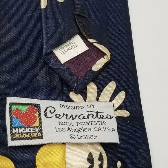 Vintage Cervantes Mickey Mouse Blue Neck Tie Key Ring New Lot 2 - Picture 6 of 6